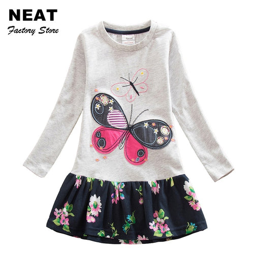 2-8Y Retail Dresses For Girls Pink Gray Cartoon Kids Dress For Baby Summer Girl Clothes Princess Party Dresses LH5460 H5460 Mix
kids