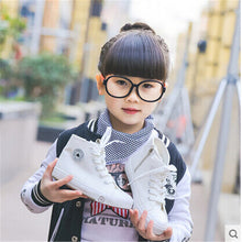 2015 spring and autumn child canvas shoes white high sneakers shoes sport shoes male shoes girls-kids