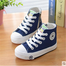 2015 spring and autumn child canvas shoes white high sneakers shoes sport shoes male shoes girls-kids