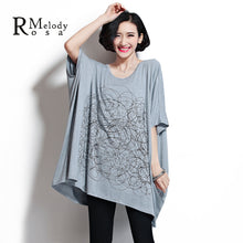 2016 Plus Size Women Clothing Summer Style 5XL 6XL Short Sleeve Soft Cotton Loose Plus Size Tunic Shirts(BelineRosa DS0016)
women