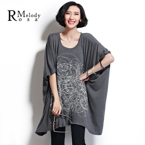 2016 Plus Size Women Clothing Summer Style 5XL 6XL Short Sleeve Soft Cotton Loose Plus Size Tunic Shirts(BelineRosa DS0016)
women