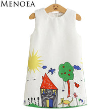 2017 Brand New Girl Princess Dress Girls Dresses Kids Clothes Graffiti Print Design Kids Dresses for Girls 3-8Y Clothes
kids