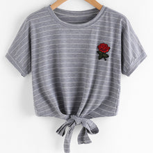 2017 Fashion Summer Kawaii Embroidery Rose Print Aliens T Shirts Women Short Sleeve Tops Tees Casual Female Pink T-shirt Ukraine
women