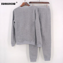 2017 Hot Selling Women Casual Sportswear Lovely Printed Hoodies long-sleeved Suit Kawayi Tenue Femme Sportswear Sets
women