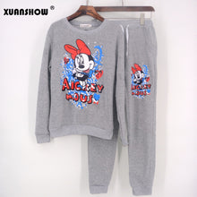 2017 Hot Selling Women Casual Sportswear Printed Hooded long-sleeved Suit Tenue Femme Tracksuits
women