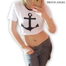2017 New Fashion brand Summer style Anchor printed t shirt women tops t-shirt O-neck cotton tee-Women