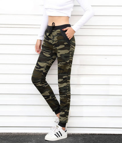 2017 New arrival Women sweatpant Camouflage Jogger Pant  Harem Loose Long Pant With pocket Drawstring American Original 5020
women