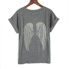 2017 Punk Rock T shirt Women Wing Sequins Sequined T-shirt Women Top Tee Shirt Femme Tops Tees Woman Free Shipping Bat Sleeve
women