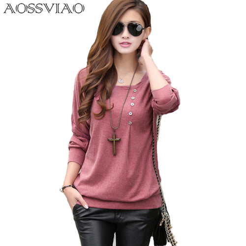 2017 tee shirt femme fashion O-neck tshirt women casual loose bat sleeve cotton T-shirt winter tops plus size women t shirt 5XL-women