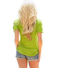 Women's V Neck T Shirts Casual Loose Hollow Out Shoulder Tops Tees Blouses
women