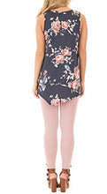 Mellons Women's Sexy U-neck Camouflage Floral Sleeveless T-shirt Top
women