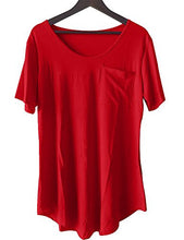 Allegrace Womens Casual Scoop Collar Plus Size T Shirts Summer Tops Tee
women