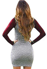 Kissky Women's Color Block Long Sleeve Bodycon Tshirt Dress
women