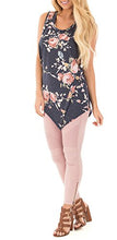 Mellons Women's Sexy U-neck Camouflage Floral Sleeveless T-shirt Top
women