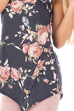 Mellons Women's Sexy U-neck Camouflage Floral Sleeveless T-shirt Top
women