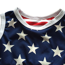 July 4th Baby Flag Pattern Tassel Balls Summer Romper +Headband
kids