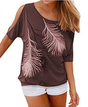 Relipop Women's Fashion Off Shoulder Tops Short Sleeve Blouse Casual T-Shirt
women