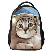 LQRUP Kids Cute Cat and Lion Face Printing Childrens School Backpacks
