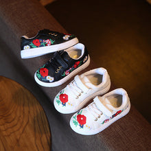 Autumn Children'S Shoes Girls Sneaker Fashion Casual Shoes With Flower Handmade Embroidery Kids Girls Breathable Shoes-kids