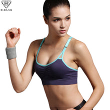 B.BANG Sexy Women Push Up Bra Running Sports Shirts for Yoga Gym Fitness Patchwork Tops For Girls and Woman Adjustable Strap Bra
women