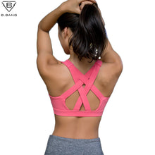 B.BANG Women Yoga Shirt Running Sports Bra Yoga Gym Top Vest Shockproof High Support Workout Bra for Women Activewear
women