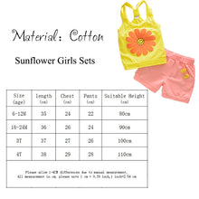 Baby Girls children short Sets Clothing Summer Sunflower T Shirts + Pants Cotton Sleeveless Kids Costume Boy Clothes Suits cs035
kids