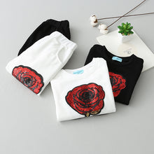 Bear Leader Girls Clothing Sets 2017 Autumn Wool Sportswear Long Sleeve Rose Floral Embroidered Sequinsets Kids Clothing Sets
kids