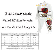 Bear Leader Girls Clothing Sets 2017 Autumn Wool Sportswear Long Sleeve Rose Floral Embroidered Sequinsets Kids Clothing Sets
kids
