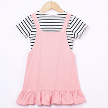 Bear Leader Girls Sets 2017 New Children Clothing Strap Dress Sets Kids Clothes Pullover Striped Shirt+Dress 2Pcs Suit Outwears
kids