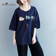 BelineRosa 2017 Plus Size Female T- Shirt Summer Women Tops Kawaii Printing Plus Size White Shirt Women Fit L ~ 5XL HS000197
women