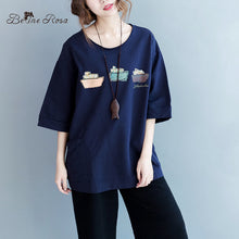 BelineRosa 2017 Plus Size Female T- Shirt Summer Women Tops Kawaii Printing Plus Size White Shirt Women Fit L ~ 5XL HS000197
women
