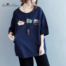 BelineRosa 2017 Plus Size Female T- Shirt Summer Women Tops Kawaii Printing Plus Size White Shirt Women Fit L ~ 5XL HS000197
women