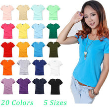 Brand New fashion women t-shirt brand tee tops Short Sleeve Cotton tops for women clothing solid O-neck t shirt ,Free shipping
women