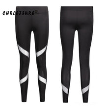 CHRLEISURE Sexy Women Leggings Gothic Insert Mesh Design Trousers Pants Big Size Black Capris Sportswear New Fitness Leggings
women