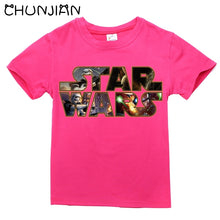 CHUNJIAN hot selling new summer short sleeve cotton t shirts boys star war cartoon teenage big children t-shirt kids tops
kids