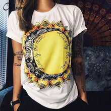 CWLSP Fashion Women T Shirts Short Sleeve women Print Letters T-Shirts Female Retro Graffiti Flower Tops Tee Lady T Shirts QA876
women