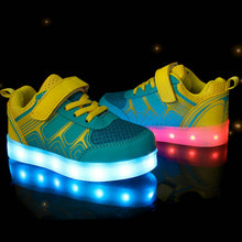 Children Luminous Sneakers 2016 New Spring Kids Sneakers Rechargeable Colorful LED Shoes for Girls Boys Shoes With light-kids