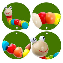 Colorful Insects Puzzles Kids Educational Wooden Toys Baby Children Fingers Flexible Training Science Twisting Worm Toys
kids
