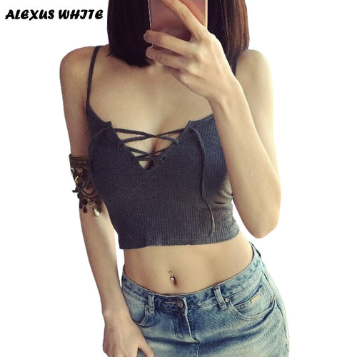 Crop Tops Women 2017 Summer New Womans Short Bralette Low Cut Tanks Top Bandage
women