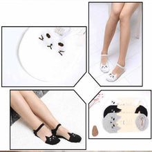 Cute print cat harajuku transparent socks women girl summer funny animal low cut ankle sock
Women