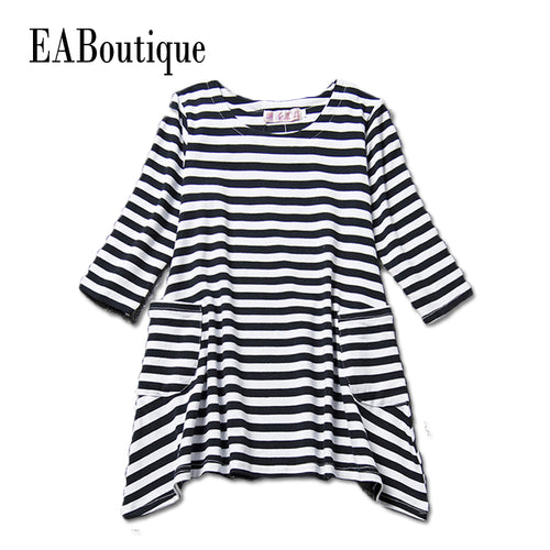 EABoutique Girls Clothing 2017 spring&autumn striped casual style long sleeve kids girls dress for 2-7 yeas old
kids