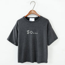 Free Shipping 2017 Summer Style Women's T Shirt Women Tops Loose Embroidered Letters Cotton Short Sleeve T-shirt Female T Shirts
women