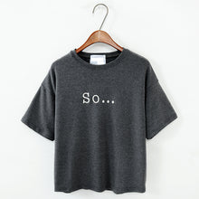 Free Shipping 2017 Summer Style Women's T Shirt Women Tops Loose Embroidered Letters Cotton Short Sleeve T-shirt Female T Shirts
women