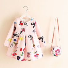 Girls Dress Kinderkleding Meisjes 2017 Spring Brand Children Costume for Kids Dresses Clothes Character Princess Dress with Bag
kids