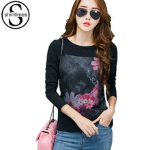 Graphic Tees Women Clothes 2017 Casual Print T-Shirt Korean Long Sleeve Tshirt Cotton Plus Size Womens Clothing Vetement Femme
women