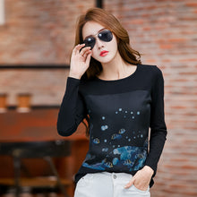 Graphic Tees Women Clothes 2017 Casual Print T-Shirt Korean Long Sleeve Tshirt Cotton Plus Size Womens Clothing Vetement Femme
women
