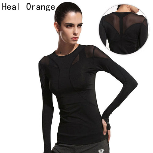 HEAL ORANGE Women Yoga Top Women Yoga Shirts Long Sleeve Gym Shirts Fitness Clothing Shirt Female Sports Tops Women Sport Shirt
women