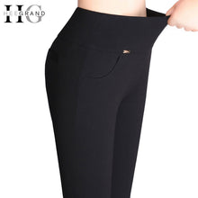 HEE GRAND 2017 New High Stretch Women Pants Cotton Ladies Pencil Pants High Waist Trousers Pantalon Femme Plus Size 4XL WKP268
women