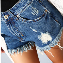 Hot sale / 2017 New Fashion women's jeans Summer Mid Waist  Denim Shorts Casual women Jeans Shorts Hole Shorts Hot Plus Size
women