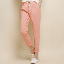 In Summer 2017 Fashion Linen Haren Nine Elastic Waist Pants All-Match Loose Pantalon Candy Colored Women's Casual Pants Trousers
women